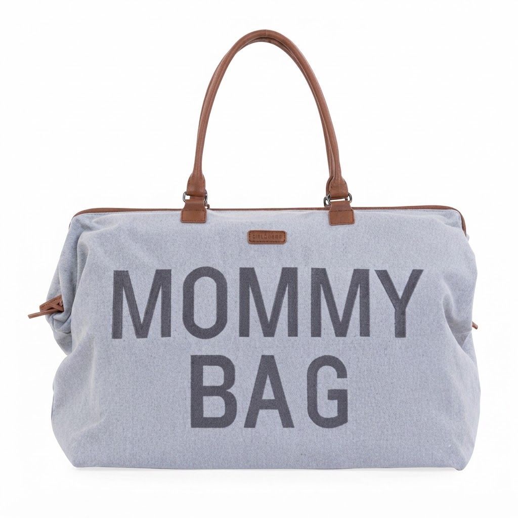 Childhome Mommy Big Bag, Large Capacity 56L, Adjustable Shoulder Strap, Multiple Compartments - Gray