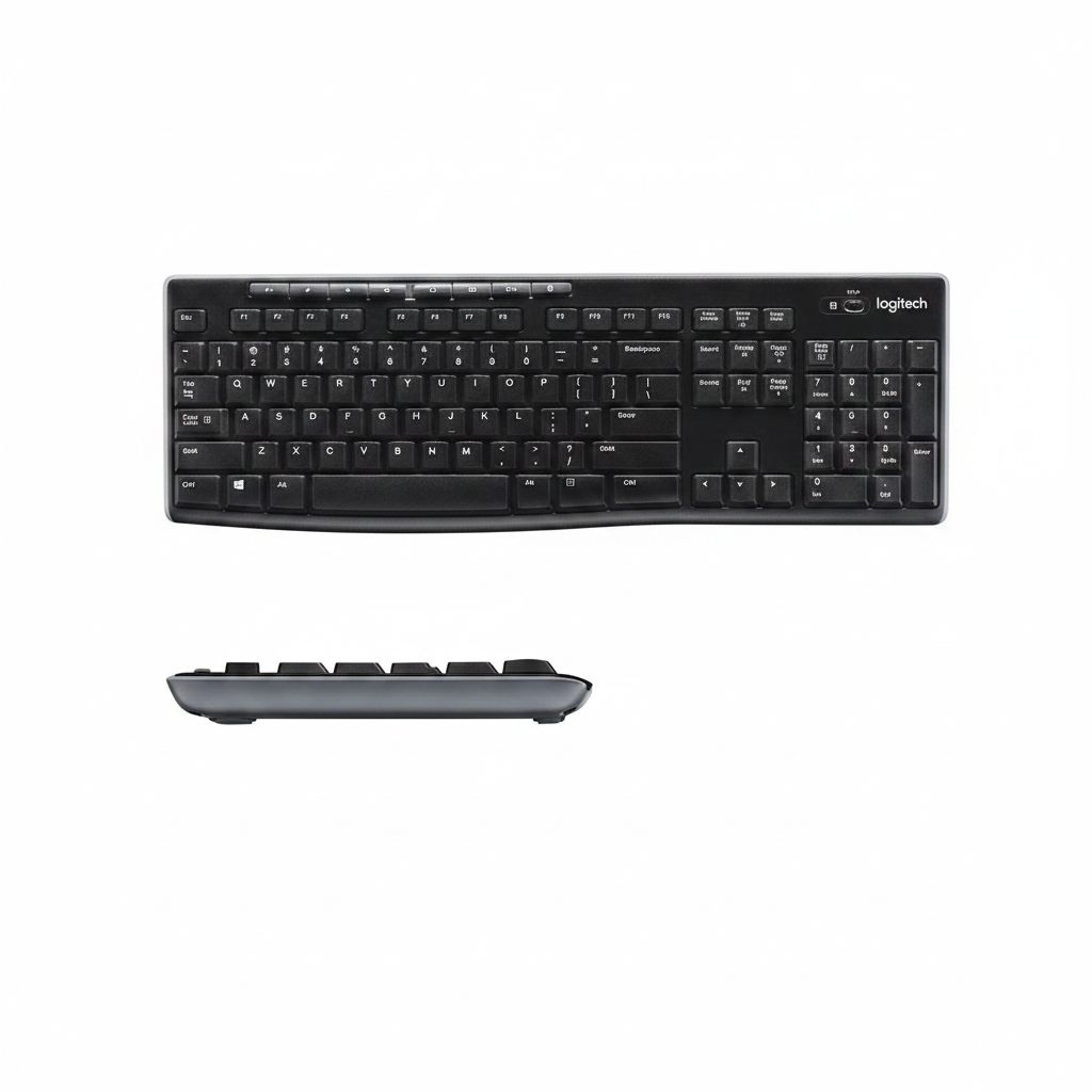 Logitech MK270r Wireless Keyboard and Mouse Combo for Windows, 2.4 GHz Wireless, Spill-Resistant Design, 8 Multimedia & Shortcut Keys - Black