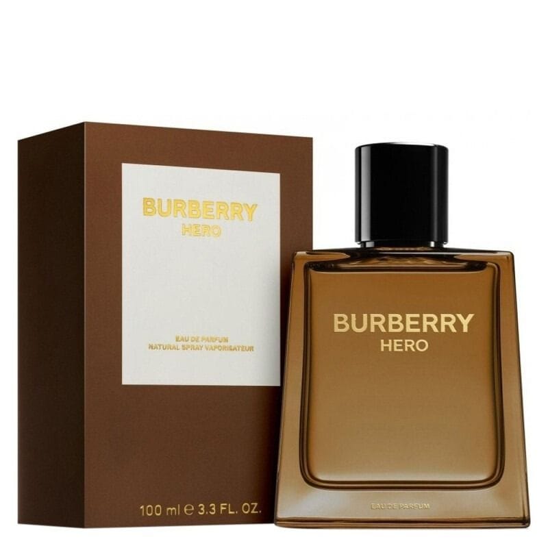 Burberry Hero Eau de Parfum for Men, Woody Spicy Fragrance with Notes of Pine Needles, Benzoin, Incense, and Cedarwood, Long Lasting Scent, 100ml Bottle, 3614228838016