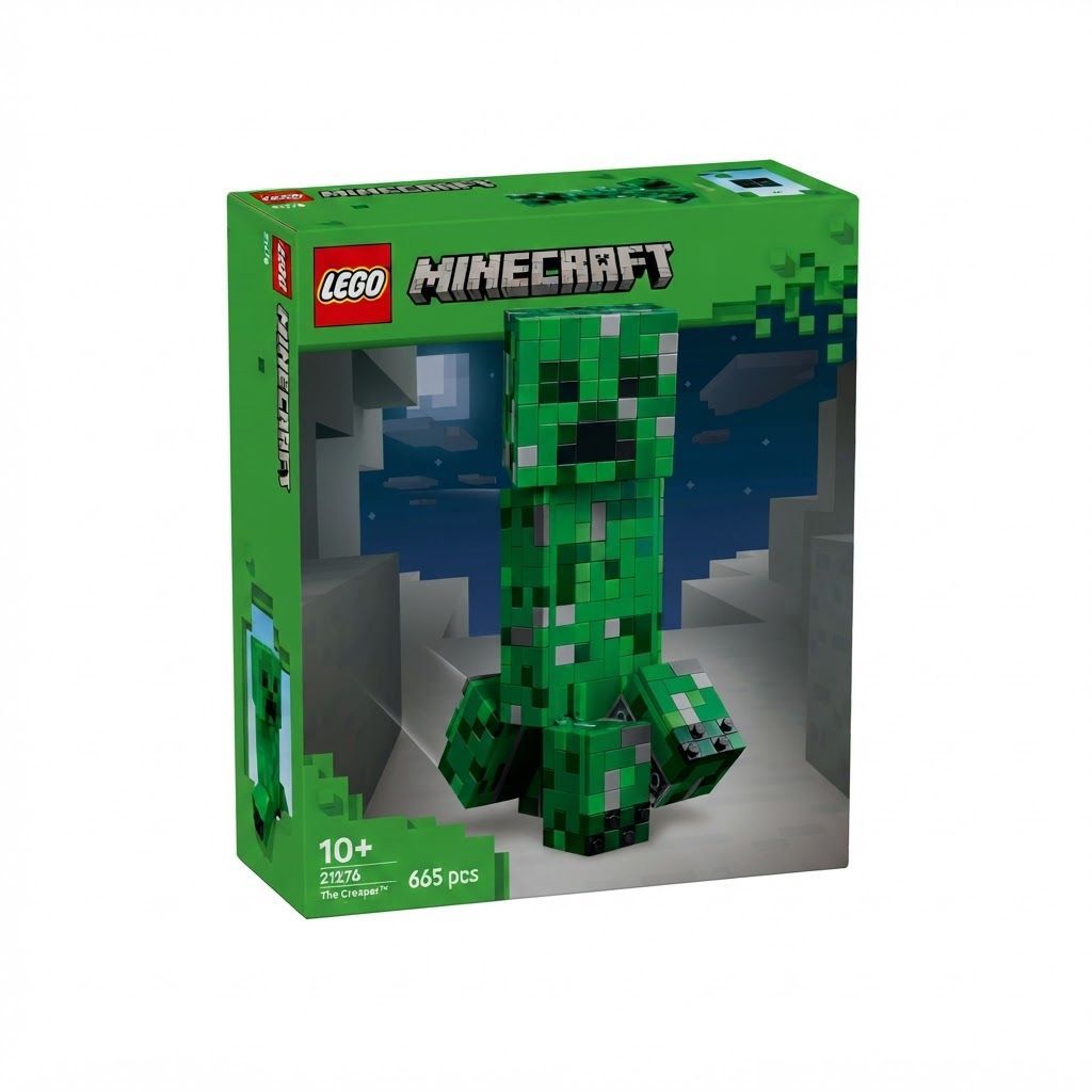 LEGO Minecraft The Creeper Building Toy for Kids, Large Posable Action Figure with Hidden 1 Creeper Minifigure, 10+ years
