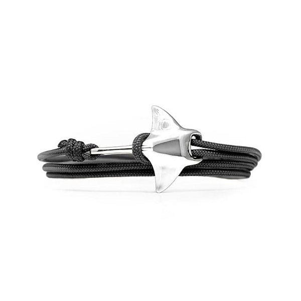 Cape Clasp Manta Ray Bracelet, Sterling Silver Marine Clasp, Ocean Inspired Adjustable Cord Bracelet, Durable One Size Fit, Made in USA