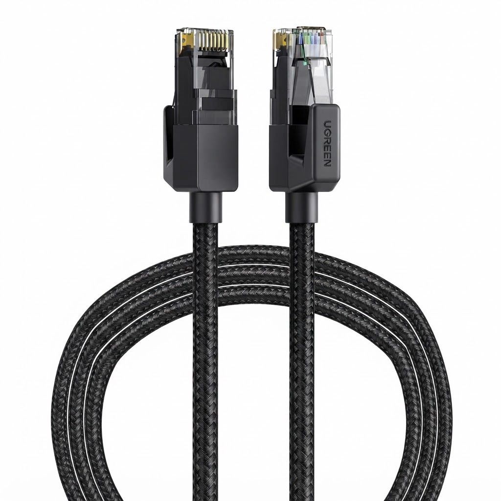 UGREEN Cat6 Ethernet Cable 2M Braided RJ45 LAN Wire, High-Speed 5Gbps Gigabit Internet Cord