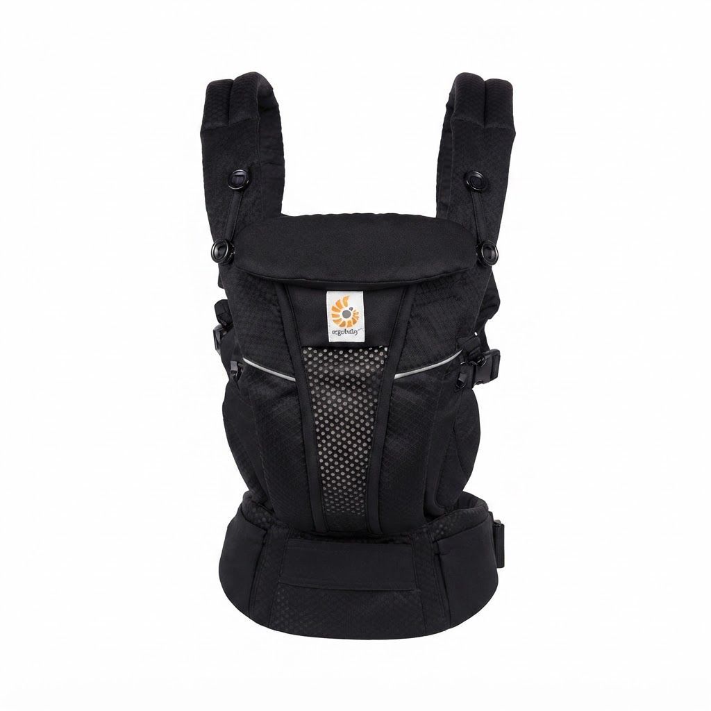 Ergobaby Omni Breeze Baby Carrier, Lightweight SoftFlex Mesh For Breathability, Lumbar Support For Added Back Comfort - Onyx Black