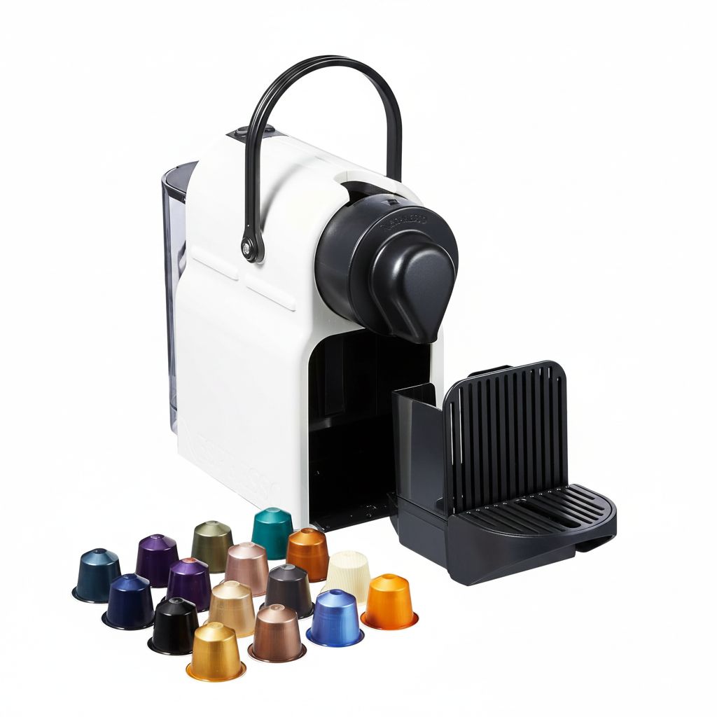 Nespresso Inissia Espresso Coffee Machine, 19-Bar Pressure, Fast Heat-Up, Compact Capsule Maker - White | GNN133MCL00206