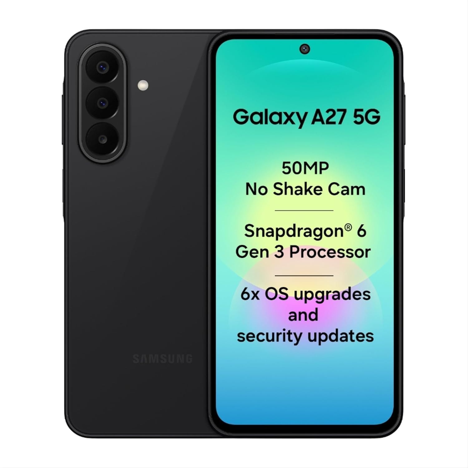 Samsung Galaxy A27 5G SM-A276B, 6.7" Super AMOLED, 128GB+6GB RAM, 5000mAh Battery | Black
