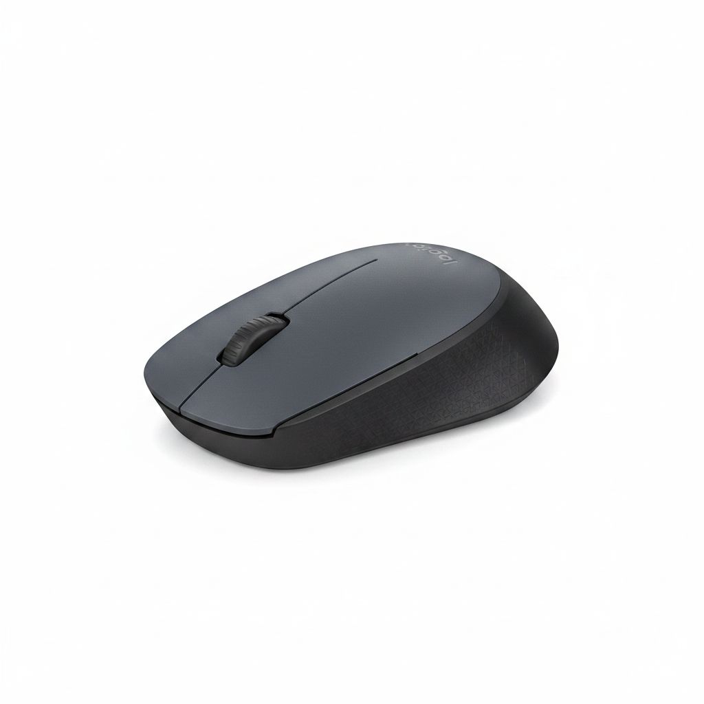 Logitech M170 Wireless Mouse, 2.4 GHz, USB Mini Receiver, Optical Tracking, 12-Month Battery Life, Ambidextrous Design - Black