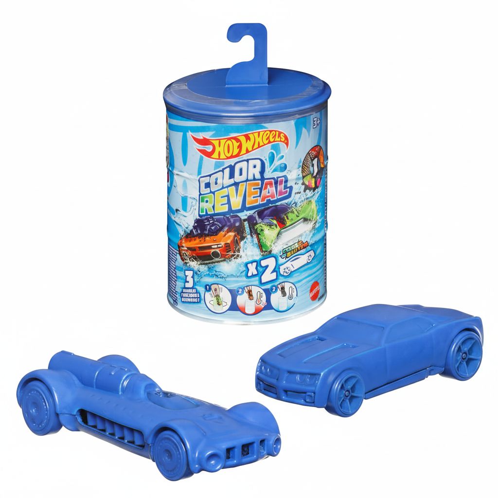 Hot Wheels Color Reveal 2 Pack: Surprise Vehicles with Color-Change Fun