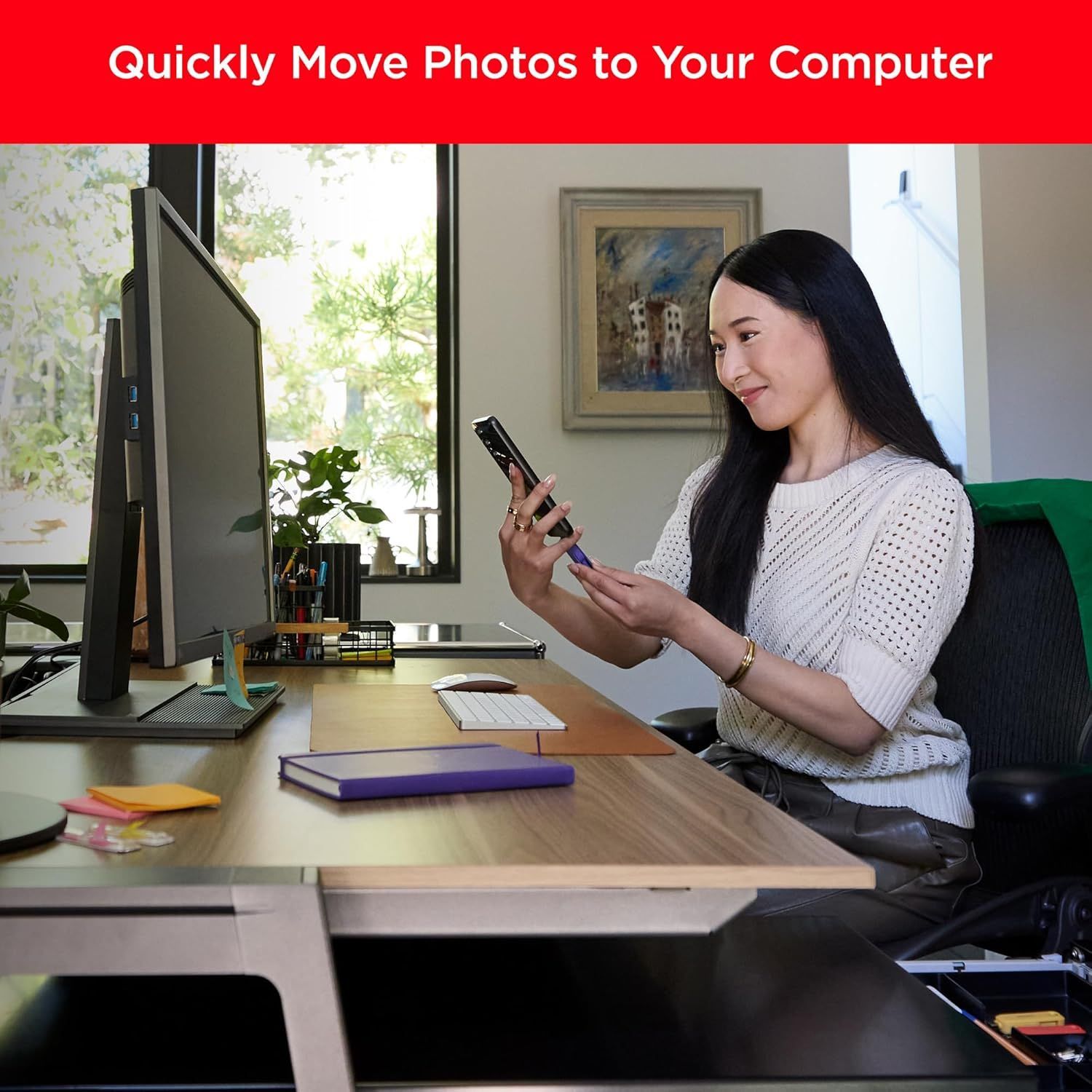 SanDisk Phone Drive USB Type-C & USB Type-A Flash Drive 128GB with Up to 100MB/s Read Speed, Auto Backup & Dual-Device Compatibility | Black - 619659206246