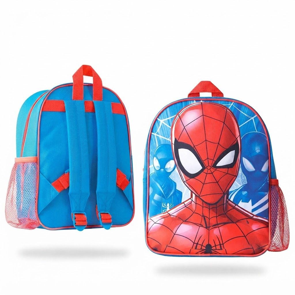 Marvel Spiderman Backpack for Boys - Kids School Bag for Nursery and Preschool, Vibrant Red Spider-M