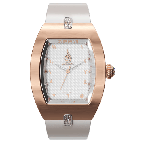 Overdrive Alreem Edition Rose Gold Watch, 32mm Stainless Steel Case, Ronda 763E-H2 Quartz Movement, Satin Strap, K1 Mineral Glass, 5 ATM Water Resistant