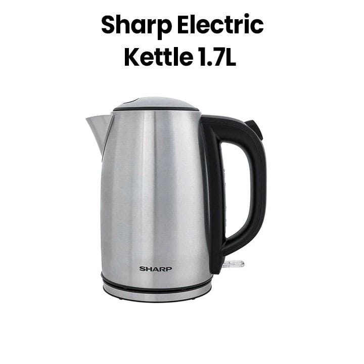 Sharp Electric Kettle 1.7L Stainless Steel 2200W | EK-JX43-SQ3