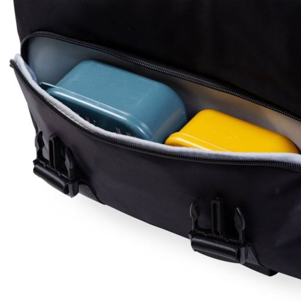 Childhome My School Bag, Smart Multi-Compartment Storage, Comfortable Padded Back Support, Ergonomic Adjustable Straps - Black/Gold