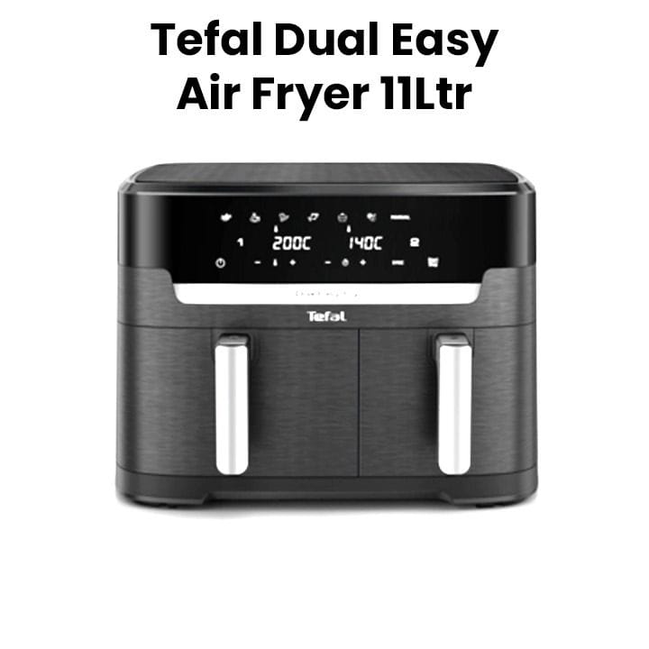 Tefal XXL Dual Easy Fry, XXL Dual Air Fryer, Synchronized Cooking 11L | EY9428G0