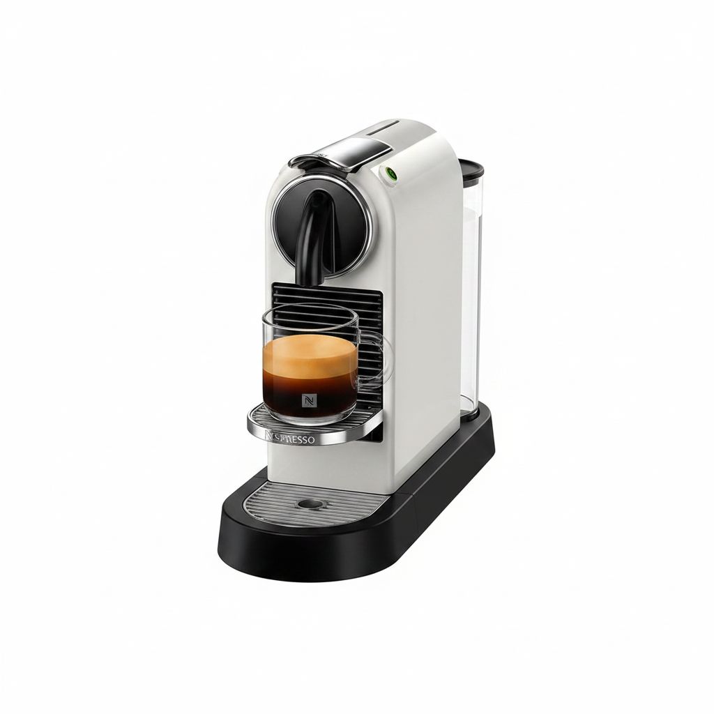 Nespresso CitiZ Coffee Machine, One-Touch Brewing, 40ml Espresso & 110ml Lungo for Home Use, Compact Design | White - GNN133MCL00142