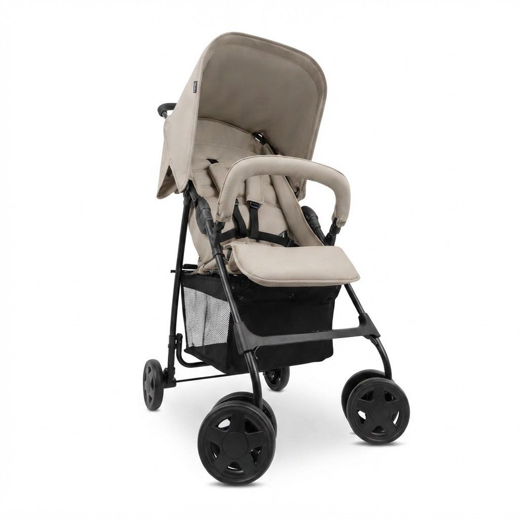 Hauck Sport Travel Buggy Lightweight Foldable Stroller, 5.9kg, Adjustable Reclining Seat, Perfect Choice for Vacations Tango/Caviar