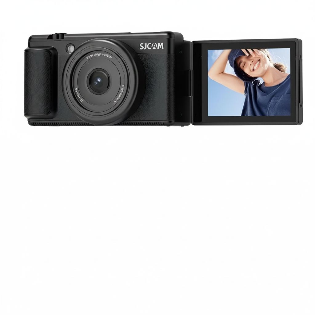 SJCAM ZV200 Digital Camera 5K 80MP with Flip Screen and 16X Zoom - Black