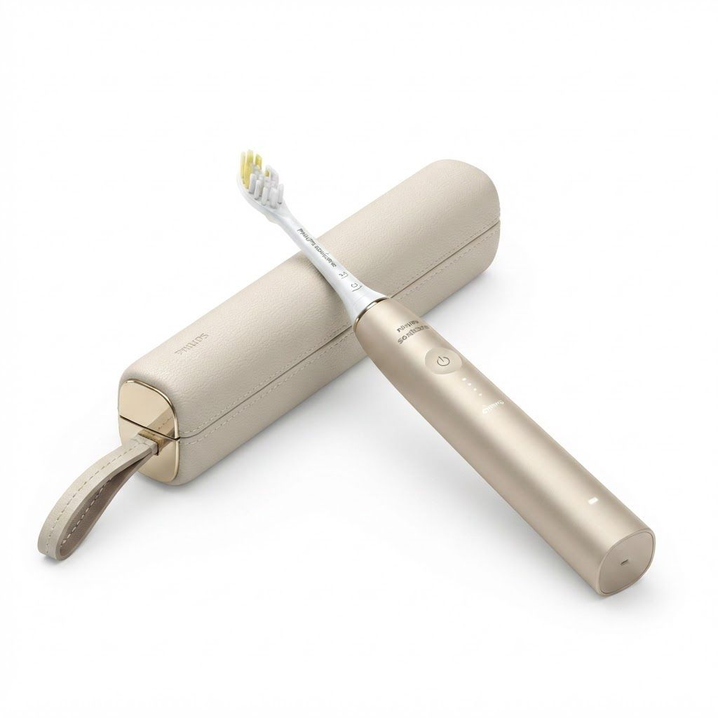 Philips Sonicare 9900 Prestige Electric Toothbrush HX9992/21 with SenseIQ & AI Technology, Champagne