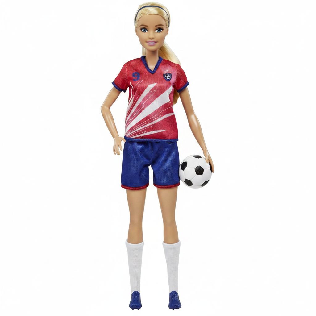 Barbie Soccer Doll with Uniform, Soccer Ball & Cleats for Kids 3+