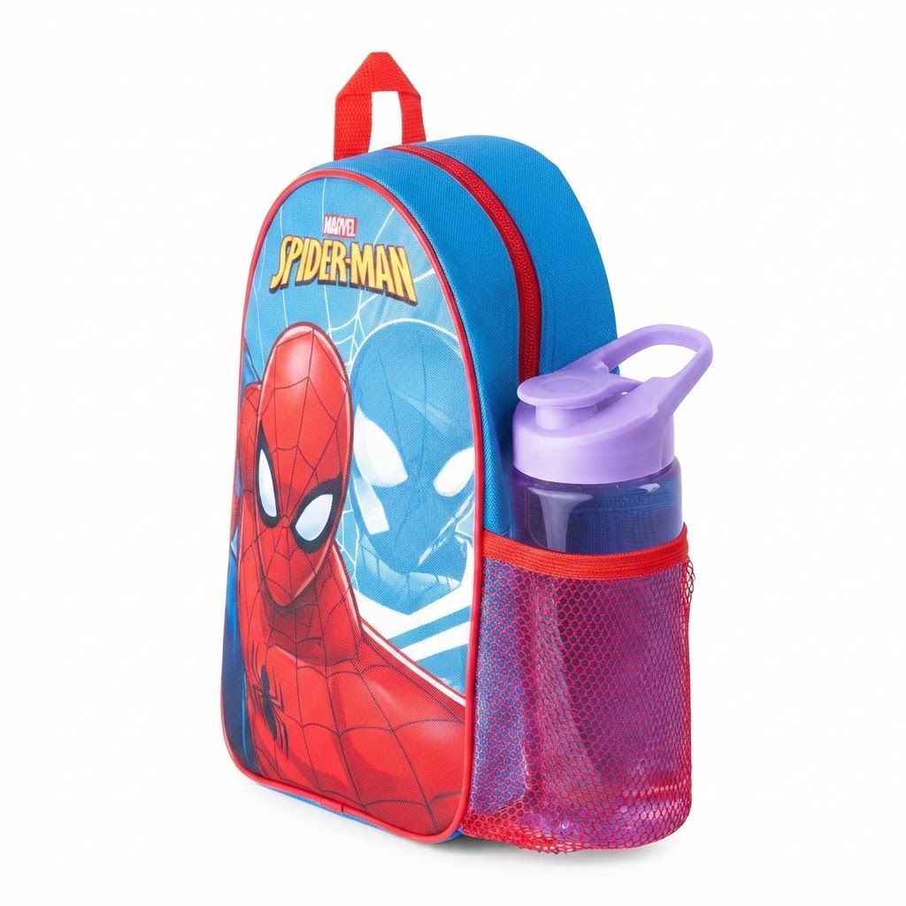 Marvel Spiderman Backpack for Boys - Kids School Bag for Nursery and Preschool, Vibrant Red Spider-M