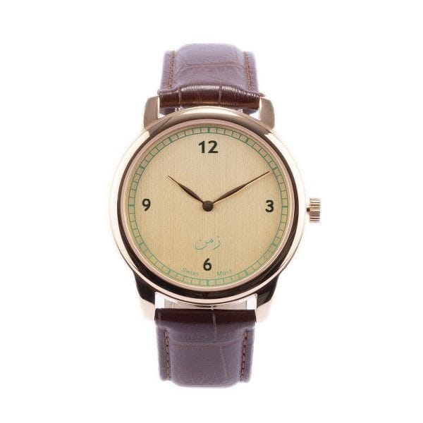 Zaman Rose Gold Watch, Kuwaiti Luxury Watch Brand, Swiss Movement Timepiece, Elegant Rose Gold Finish, Premium Fashion Wristwatch