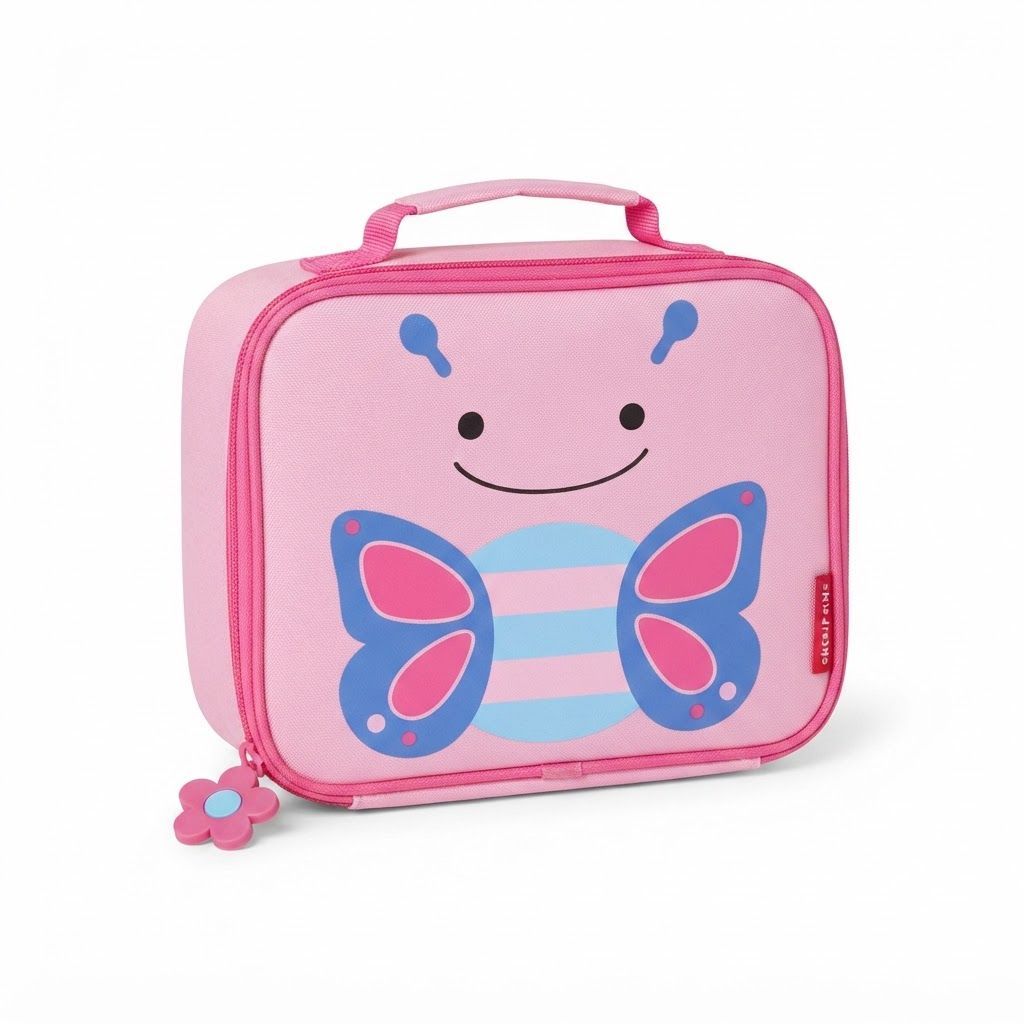 Skip Hop Zoo Octopus Lunch Bag 3+ Years, Spacious and Lightweight Lunchbox With Mesh Bottle Pocket, Easy-Carry Handle, Secure Flap Closure - Multicolour