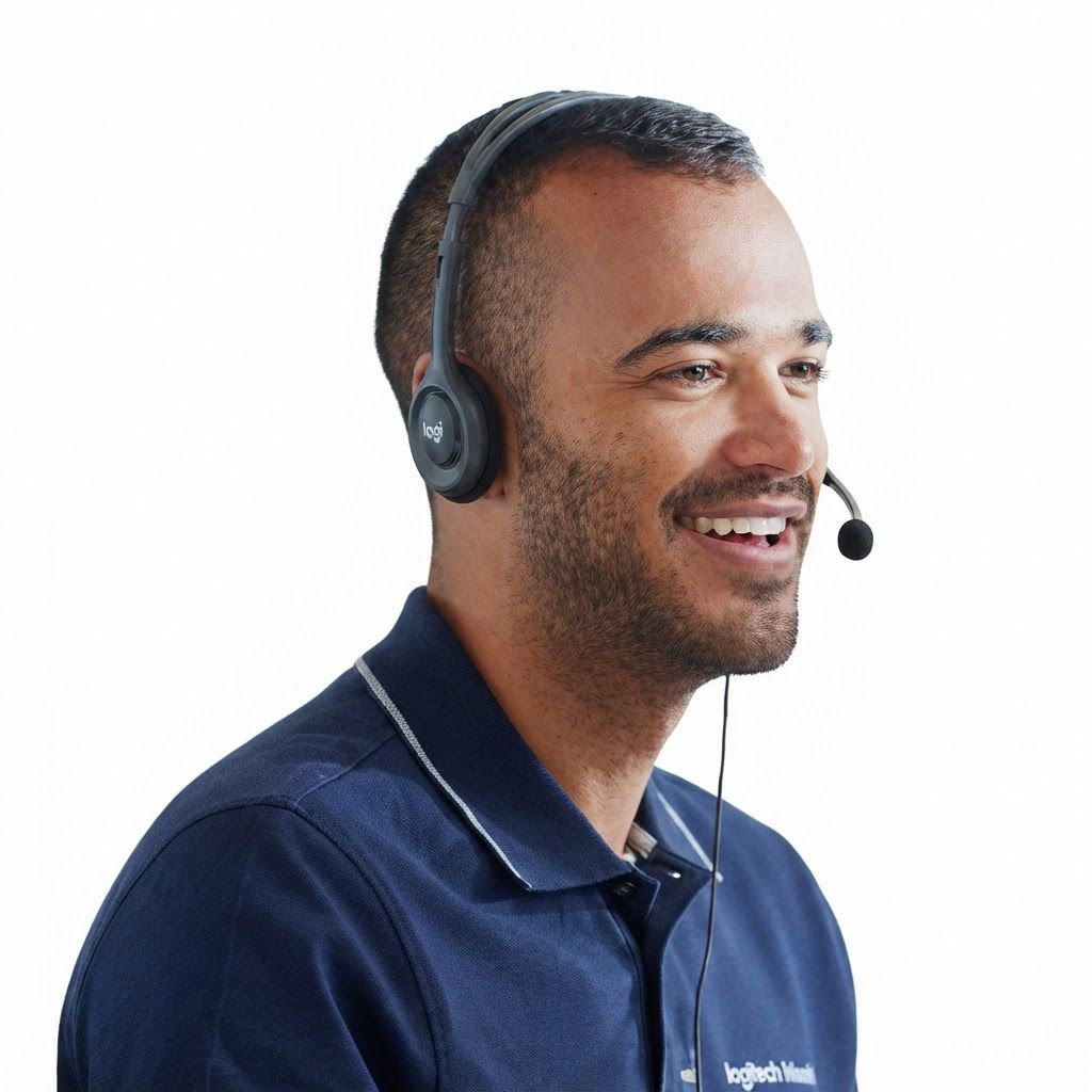 Logitech H111 Stereo Wired Headset with Noise-Cancelling Microphone - 3.5mm Jack Universal |Black