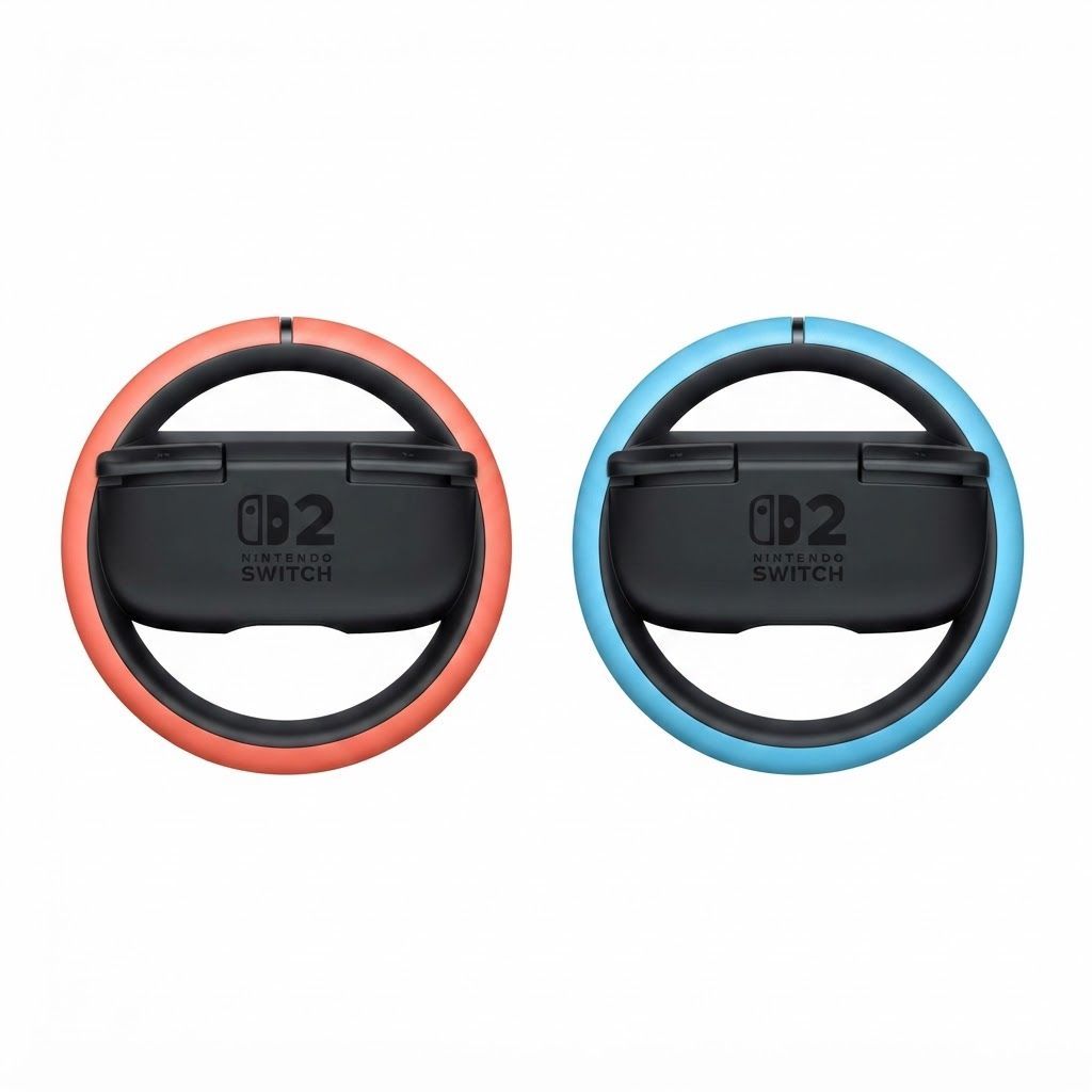 Nintendo Joy-Con 2 Wheel Pair, Ergonomic Steering Wheel Grips, Magnetic Joy-Con 2 Attachment, Racing Game Accessory Set | 45496321383