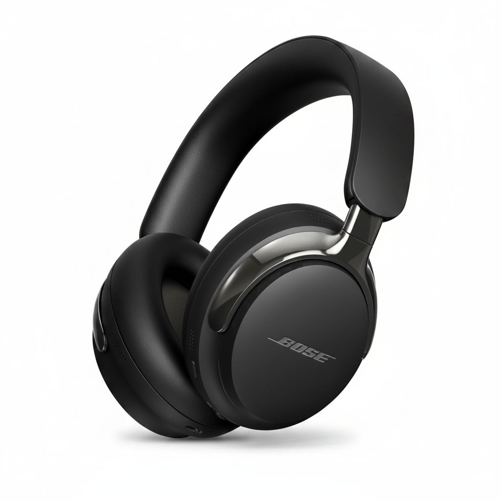 Bose QuietComfort Ultra Wireless Over-Ear Headphones (2nd Gen), Premium Noise Cancelling, Immersive Audio, Bluetooth - Black