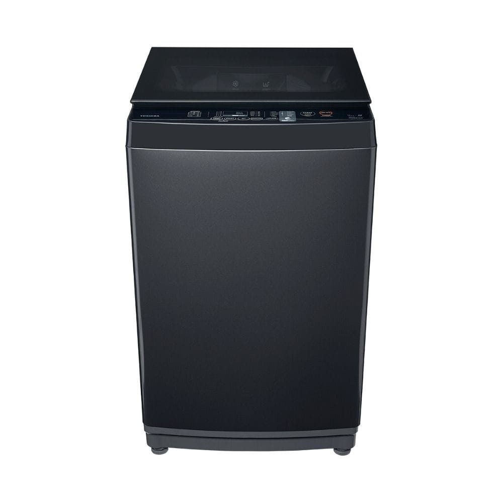 Toshiba 10kg Top Load Washing Machine, GreatWaves Technology, 8 Wash Programs, Powerful & Gentle Cleaning | Grey - AW-M1100JUPB(SG)