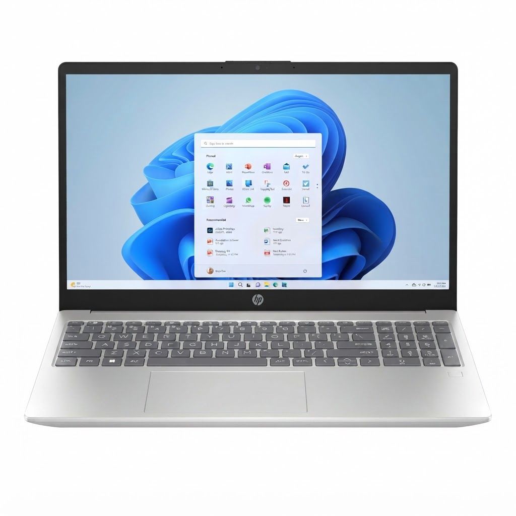 HP 15.6-Inch AI Laptop 2026 Model - Intel Core Ultra 5 225U, 24GB RAM, 512GB SSD, Windows 11, English & Arabic Keyboard | Silver - D36D3EA