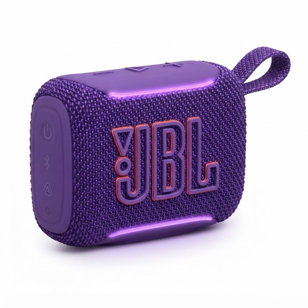 JBL Go 5 Ultra-Portable Bluetooth Speaker, IP68 Waterproof & Dustproof, 10H Playtime, Ambient Edge Lighting, Auracast | Purple