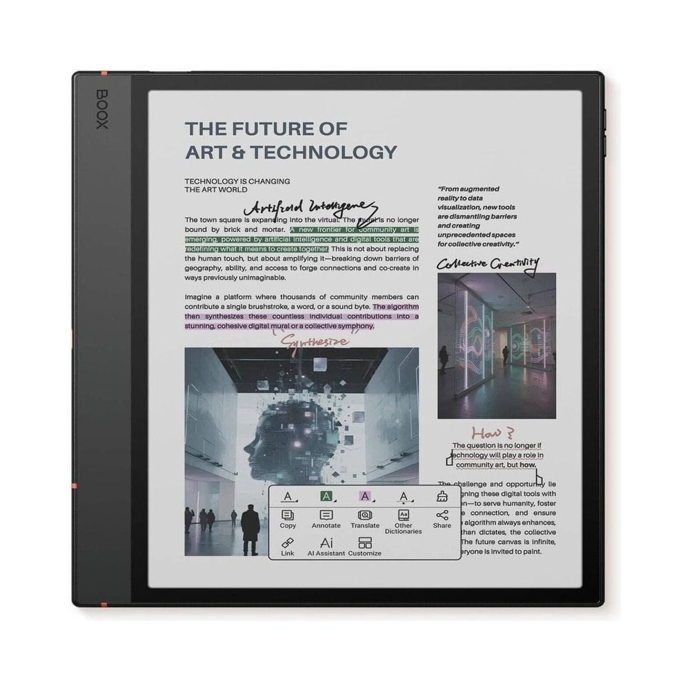 BOOX Note Air5 C Tablet, 10.3 Kaleido 3 Display, Octa-core + BSR CPU, 6GB RAM, 64GB Storage, Built-in Mic, Wi-Fi + BT 5.1, Android 15, Pen3 Stylus, Case, 5 Extra Pen Tips, Black | Air5 C