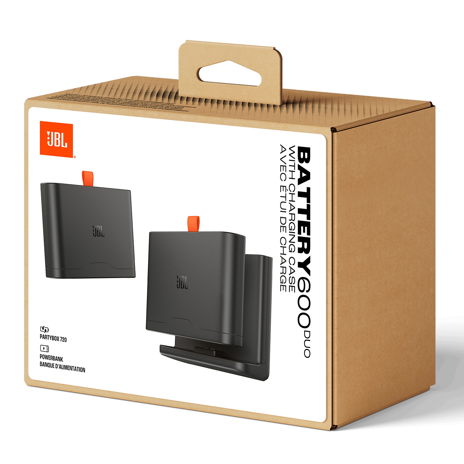 JBL Battery 600 Duo with Charging Case, Rechargeable Replacement Battery Pack for JBL Speakers, Portable Power Solution -  Black 