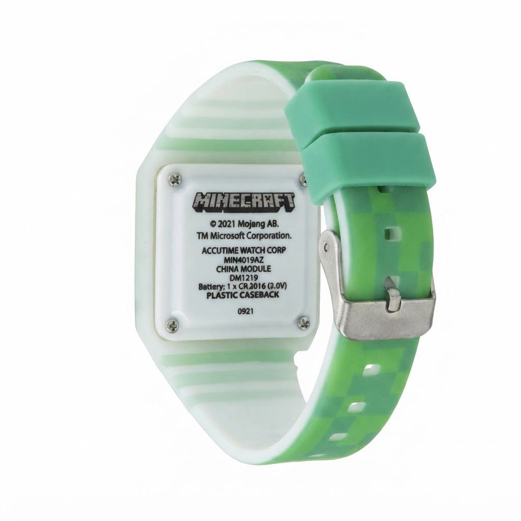 Minecraft Digital Quartz Kids Wrist Watch – Comfortable Adjustable Strap, Basic Timekeeping, Ages 3+, For Boys and Girls