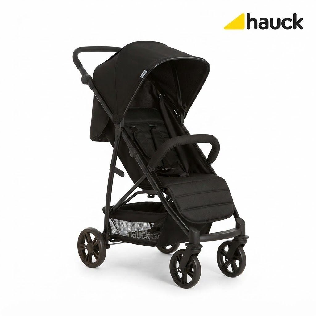 Hauck Rapid 4 Stroller Lightweight Foldable Pushchair with Lying Position, Supports up to 25kg, Height-Adjustable Handlebar, Designed for Comfort, Safety, and Urban Agility | Grey