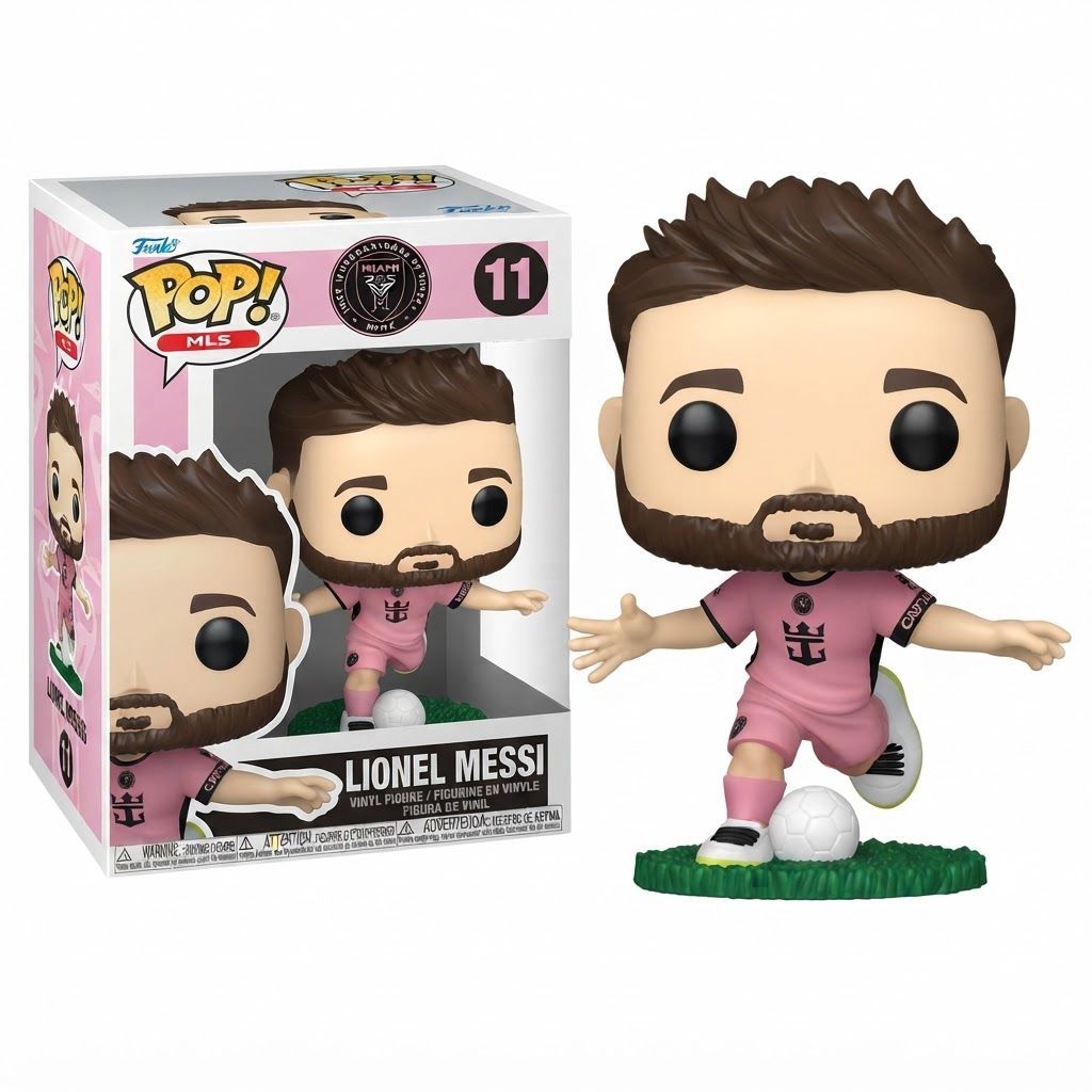 Funko Pop! Lionel Messi Inter Miami CF Vinyl Figure (Pink Jersey) - Official MLS Soccer 3.9 inches