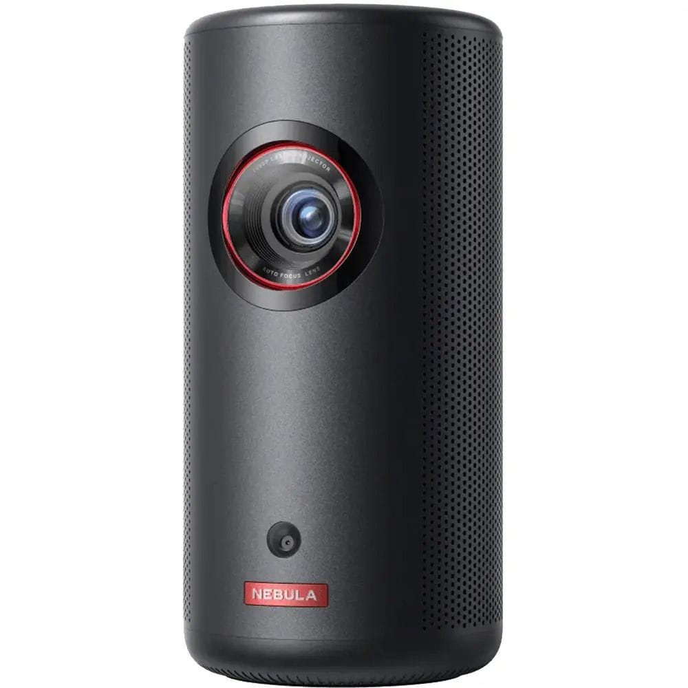 جهاز عرض ليزر محمول Anker Nebula Capsule 3، يدعم Google TV، دقة 1080p Full HD، سطوع 300 لومن ANSI، صوت Dolby | أسود - D2425212