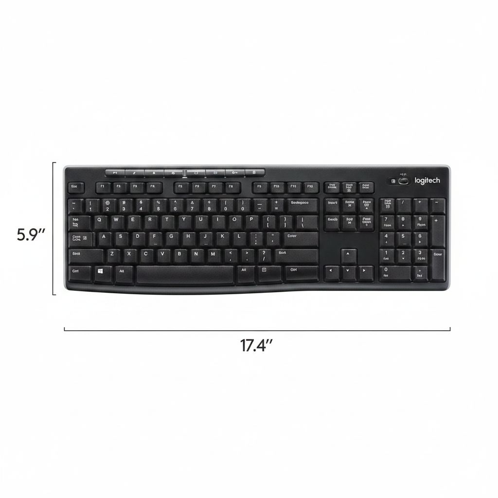 Logitech MK270r Wireless Keyboard and Mouse Combo for Windows, 2.4 GHz Wireless, Spill-Resistant Design, 8 Multimedia & Shortcut Keys - Black