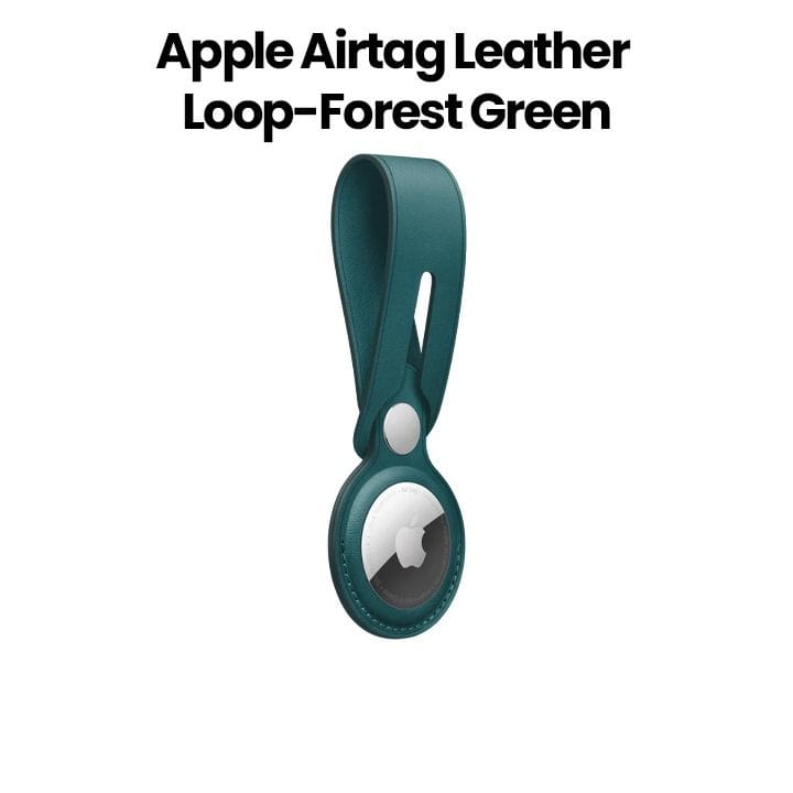 Apple AirTag Leather Loop, Stylish And Functional, Lightweight And Practical, Loop Design for Easy Attachment - Forest Green