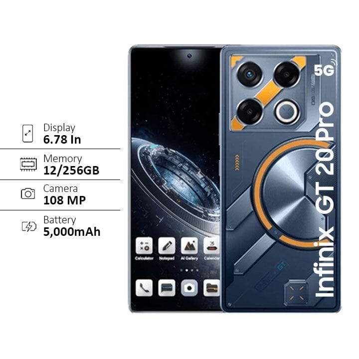 Infinix GT 20 Pro 256GB+12GB  Smartphone - Mecha Orange | X6871