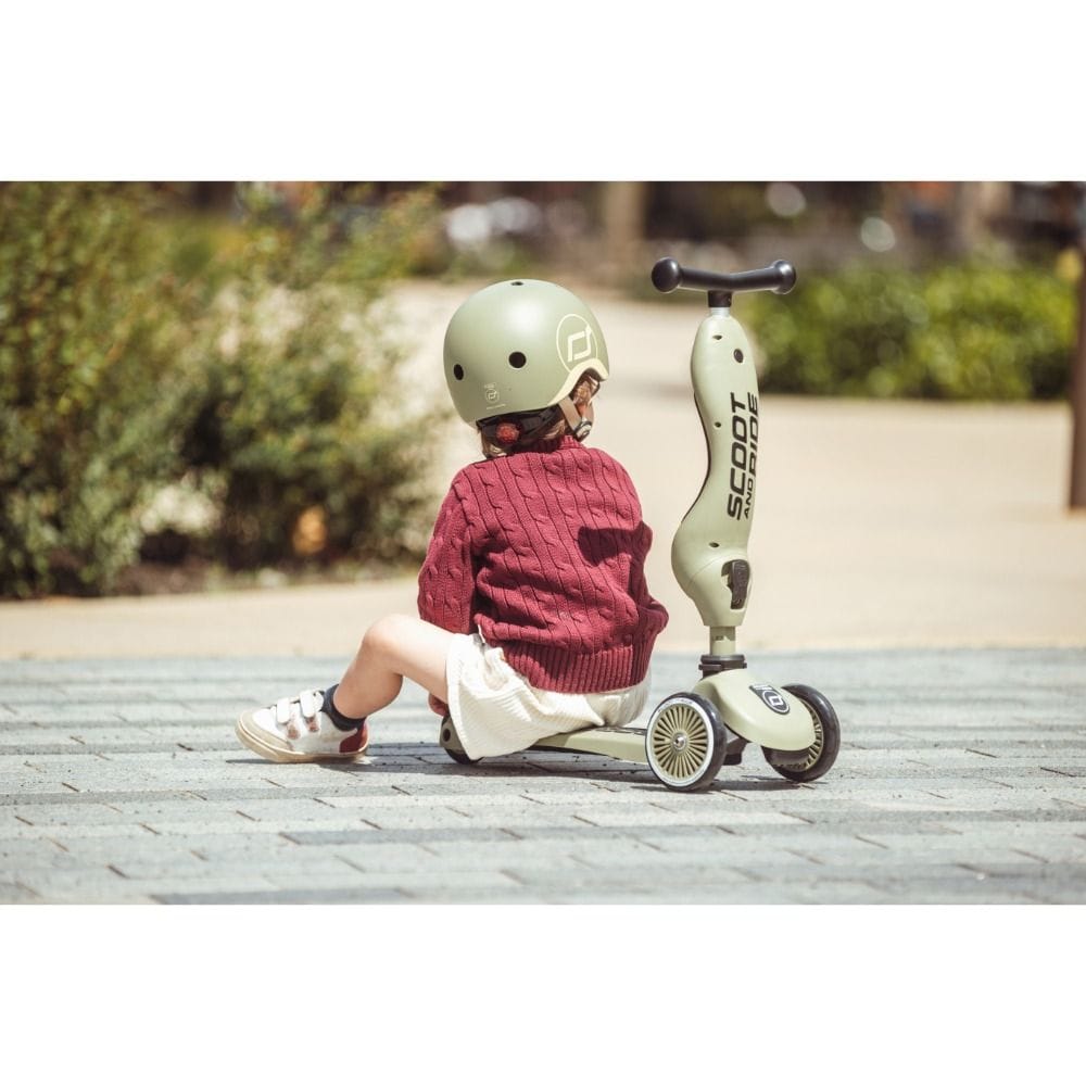 Scoot & Ride Highwaykick 1 Scooter 1-5 Years, 2 In 1 Design, Long-Lasting Riding Fun, Innovative Safety Pad - Blueberry
