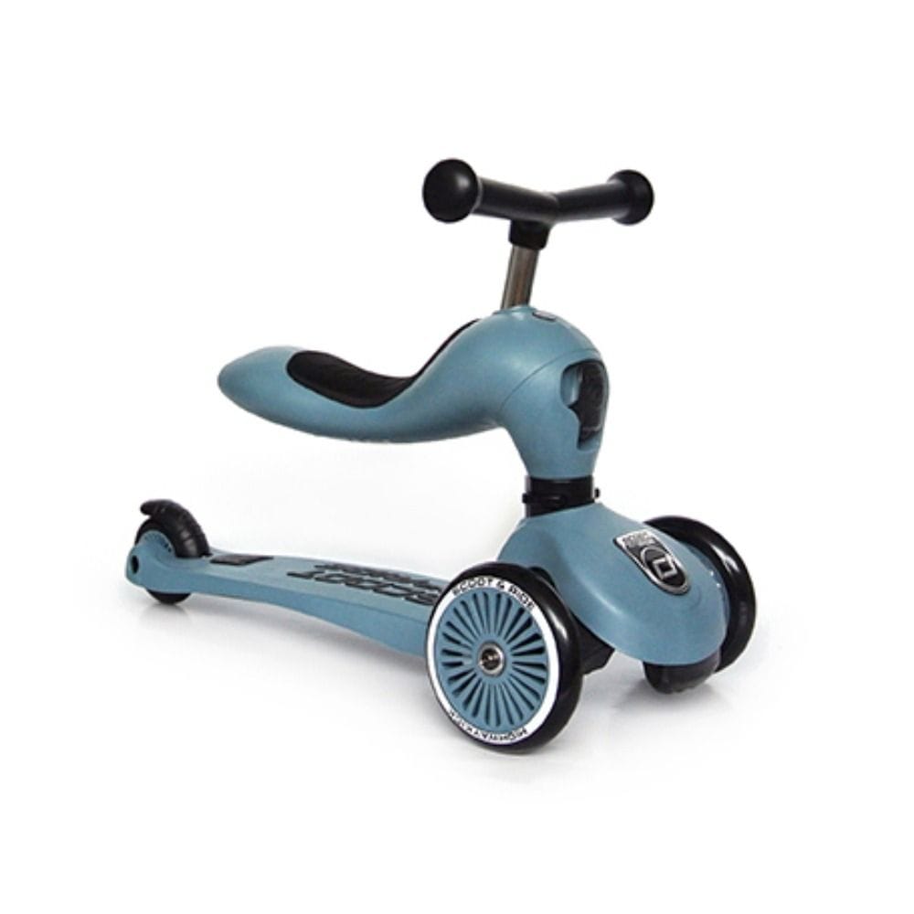 Scoot & Ride Highwaykick 1 Scooter 1-5 Years, 2 In 1 Design, Long-Lasting Riding Fun, Innovative Safety Pad - Steel