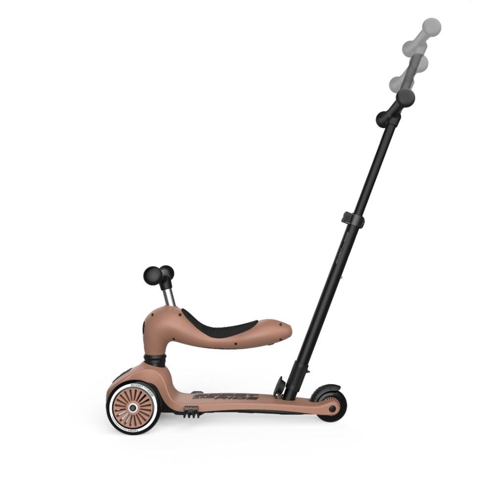Scoot & Ride Highwaykick 1 Push And Go 1-5 Years, Adjustable To Three Different Heights, Anti-Slip Footplate, Sturdy And Durable Frame - Mocha