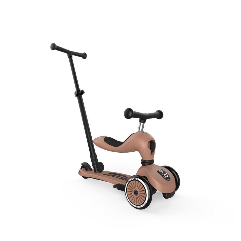 Scoot & Ride Highwaykick 1 Push And Go 1-5 Years, Adjustable To Three Different Heights, Anti-Slip Footplate, Sturdy And Durable Frame - Mocha