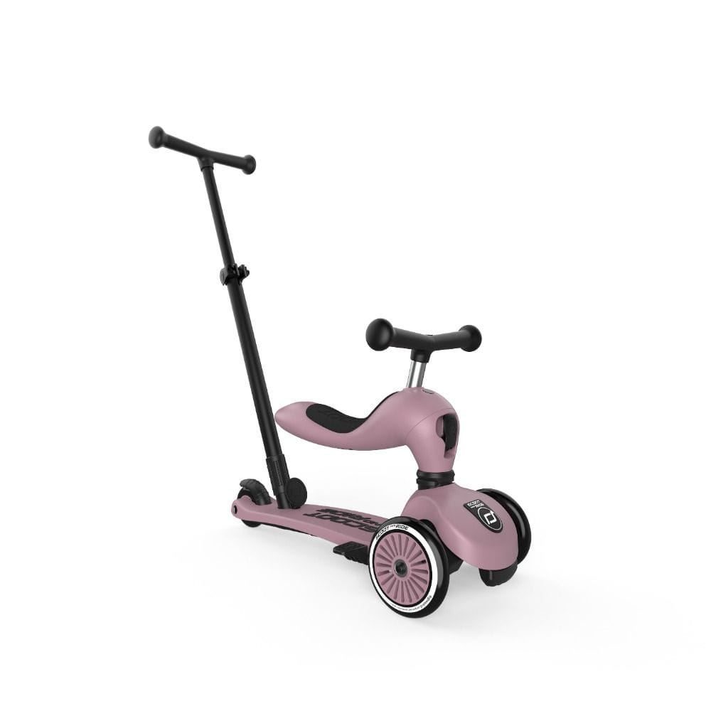 Scoot & Ride 1 Push And Go Highway Kick 1+ Years, Smooth And Controlled Parental Steering, Parent Push Bar For Easy Guidance - Wildberry