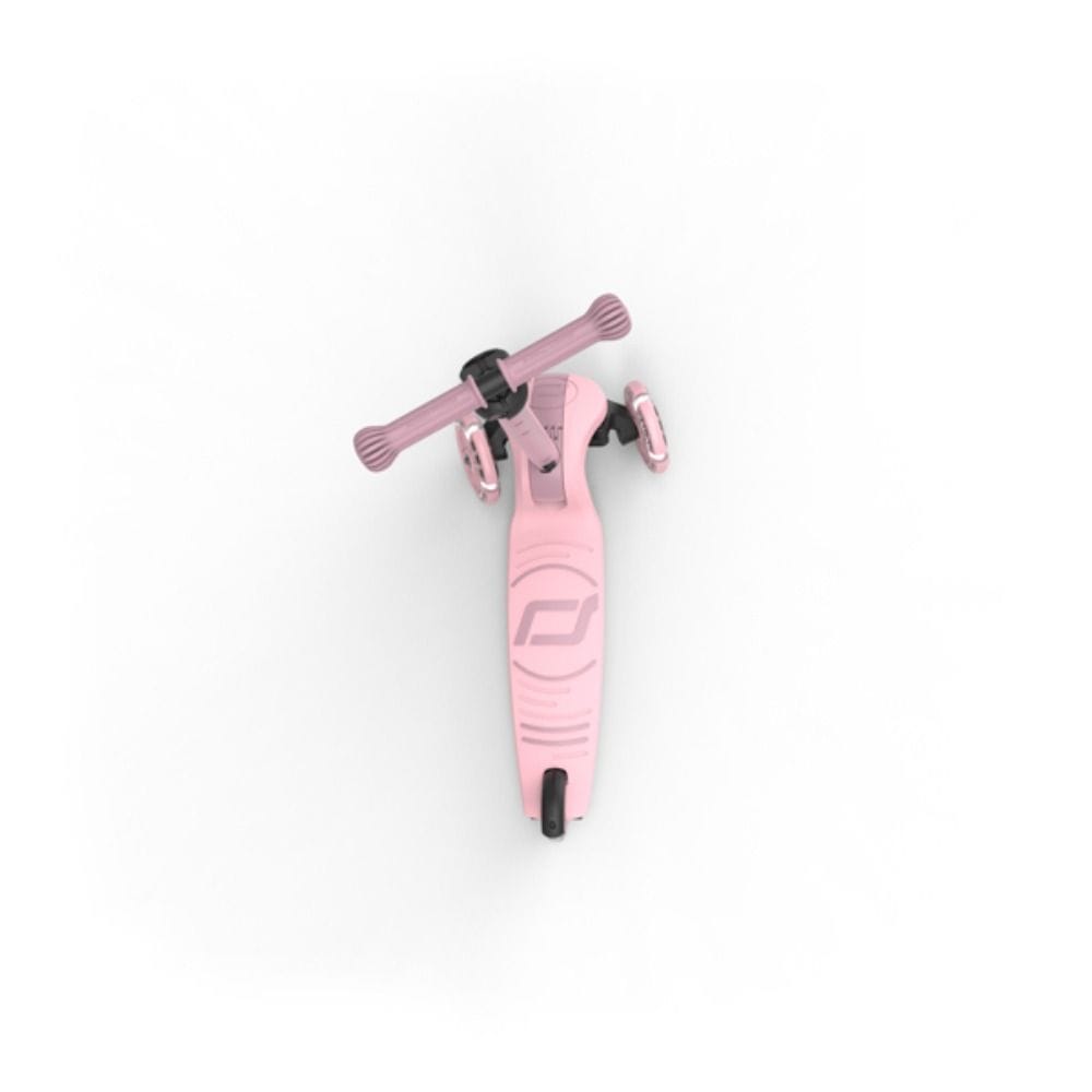 Scoot & Ride Highwaykick 3S LED 3+ Years, LED Glow Wheels For Safety And Style, Height Adjustable Handlebar, Lightweight Design - Rose