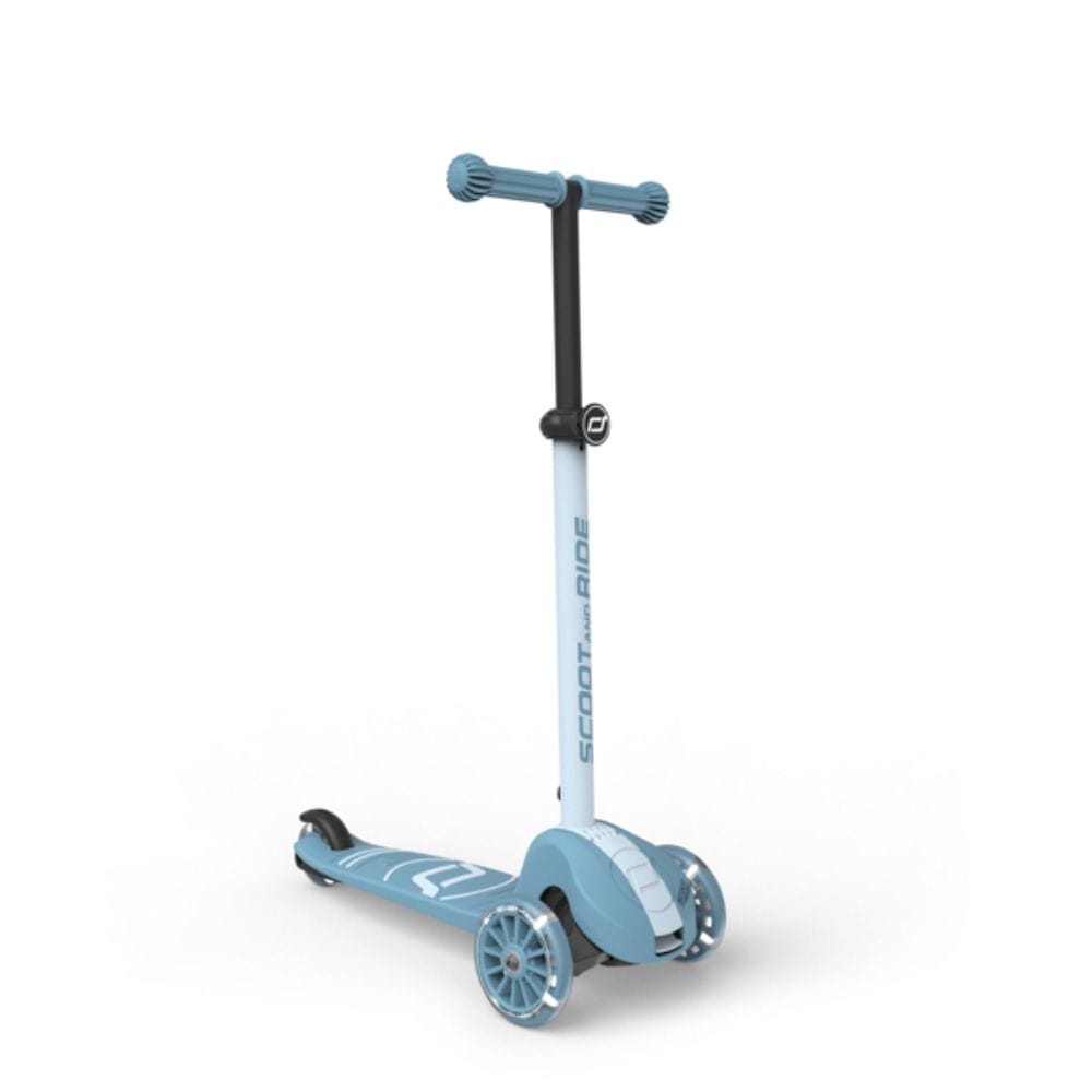 Scoot & Ride Highwaykick 3S LED 3+ Years, LED Glow Wheels For Safety And Style, Height Adjustable Handlebar, Lightweight Design - Steel