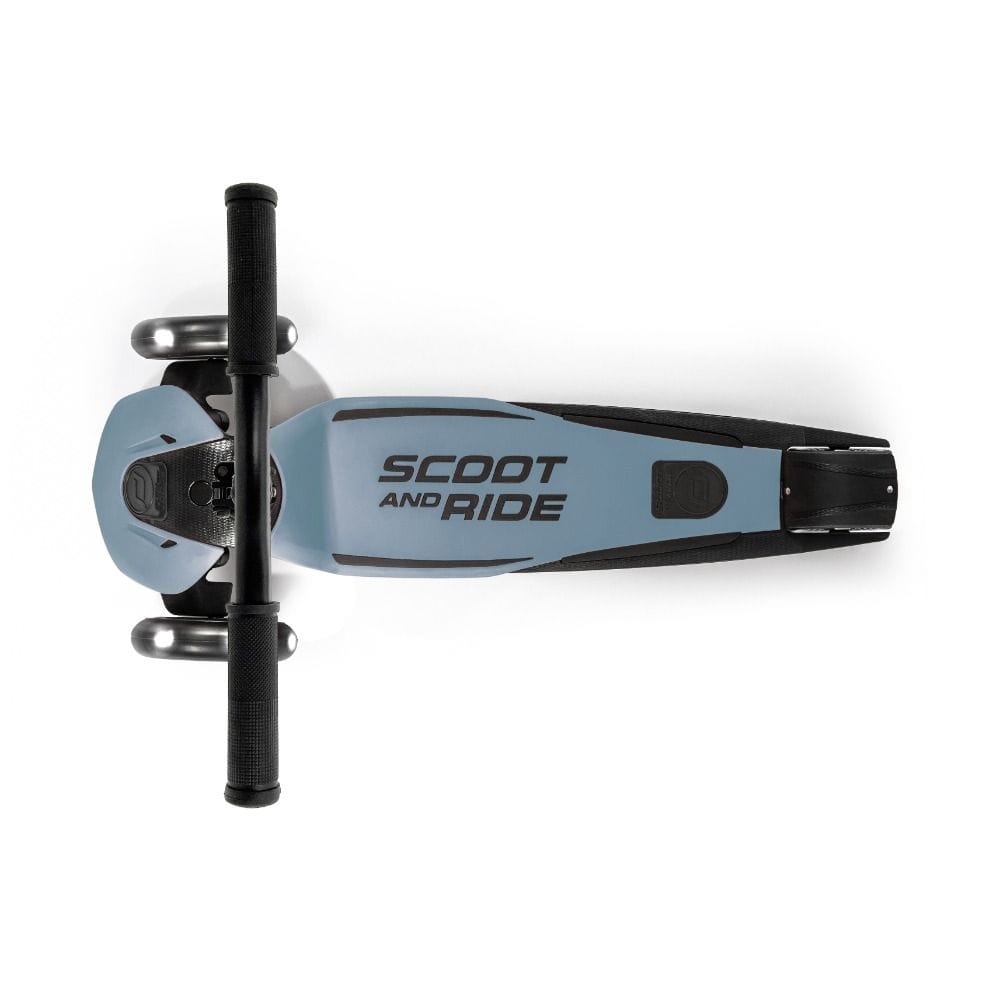 Scoot & Ride Highwaykick 5 LED 5+ Years, LED Glow Wheels For Safety And Style, Height Adjustable Handlebar, Lightweight Design - Steel