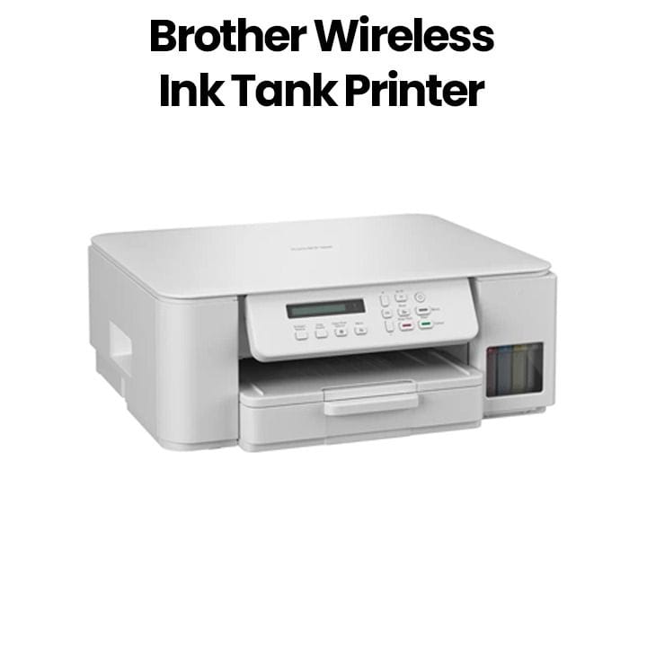 Brother A4 3-In-1 Ink Tank Printer, Wireless Connectivity, USB Connectivity, High-Quality Output, Low Running Cost - White - DCP-T536DW