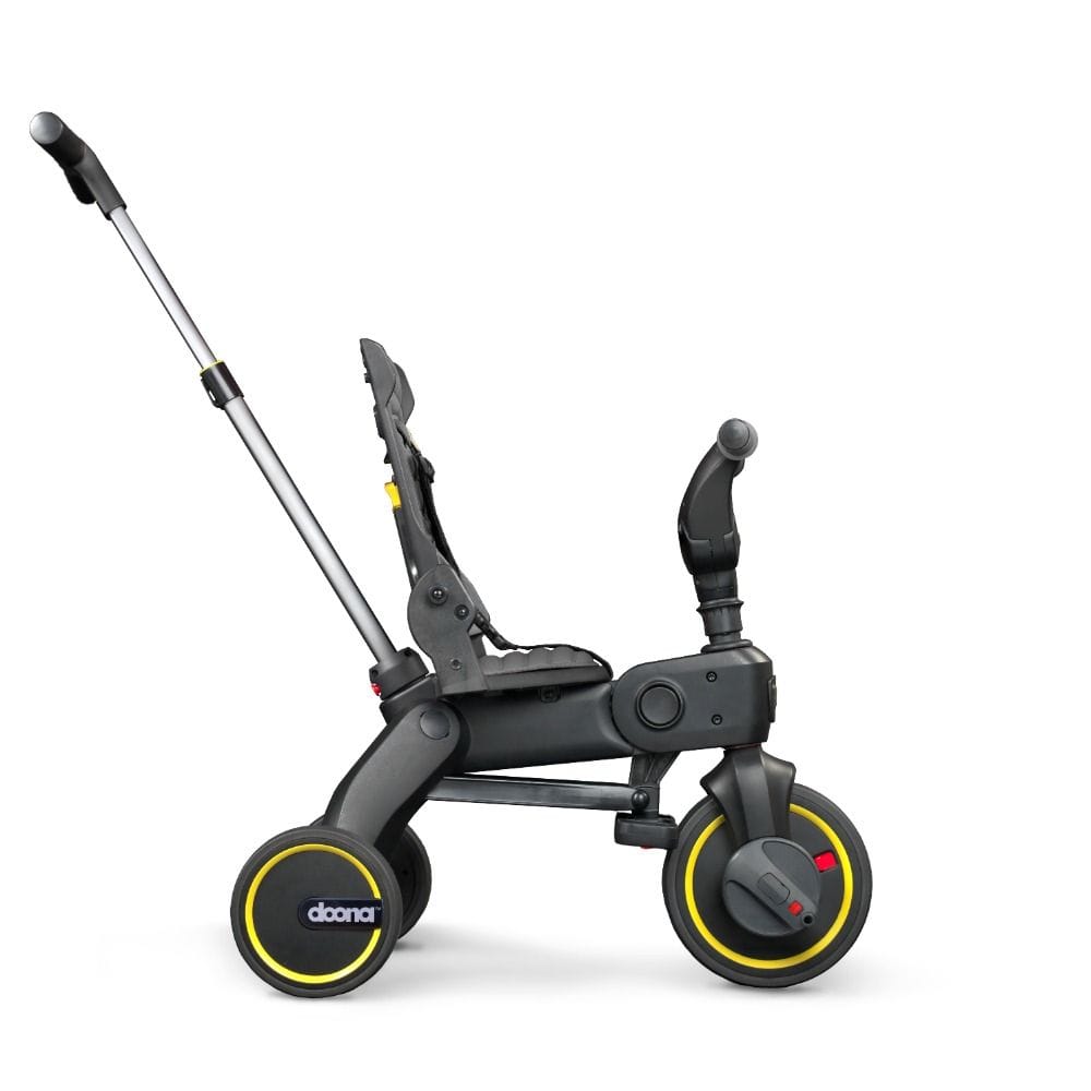 Doona Compact Folding Baby Liki Trike S1 Ride, 4 Growth Stages, Adjustable Handle, Protective Canopy, Durable Construction - Gray Hound